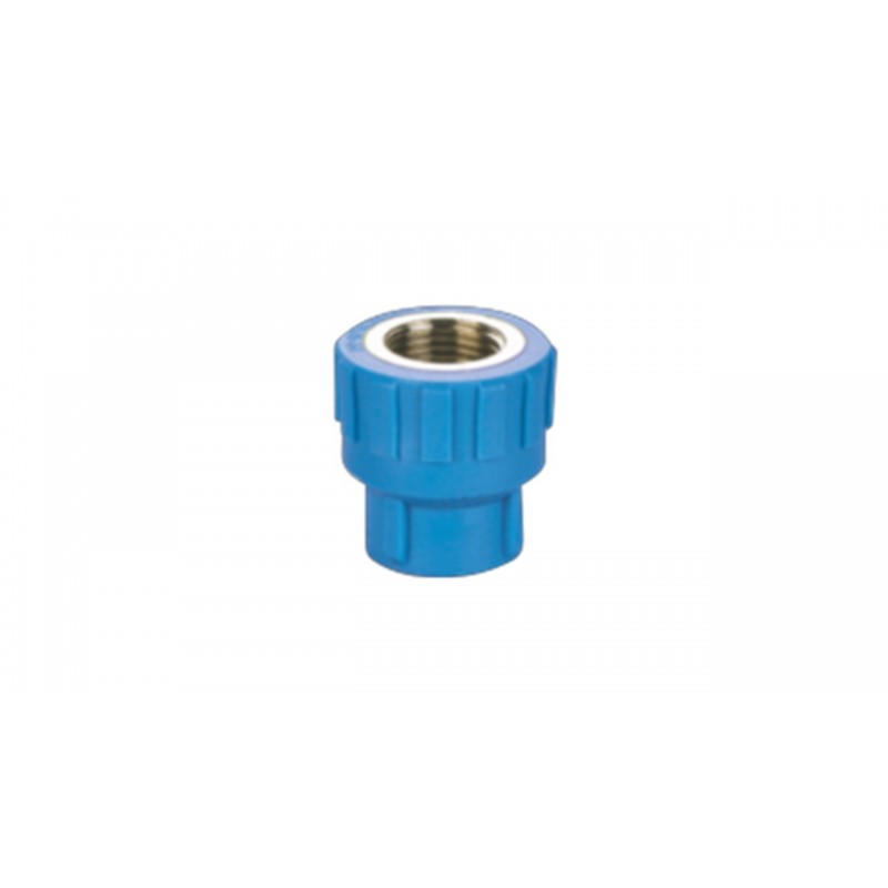 Adaptador recto hembra con inserto de metal