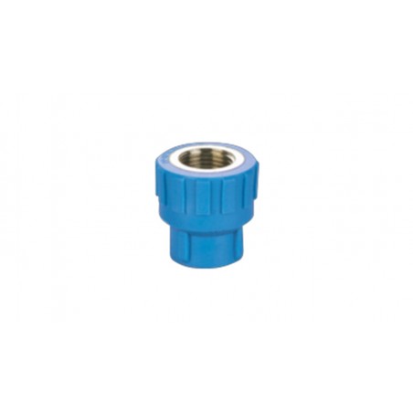Adaptador recto hembra con inserto de metal